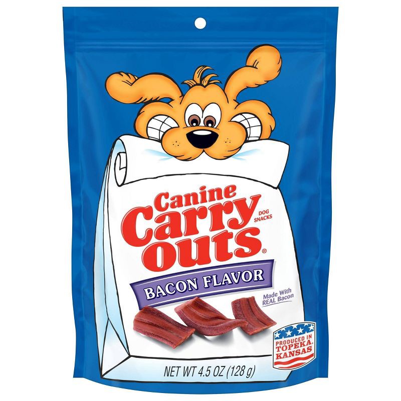 slide 1 of 7, Canine Carry Outs Bacon Dog Treats - 4.5oz, 4.5 oz