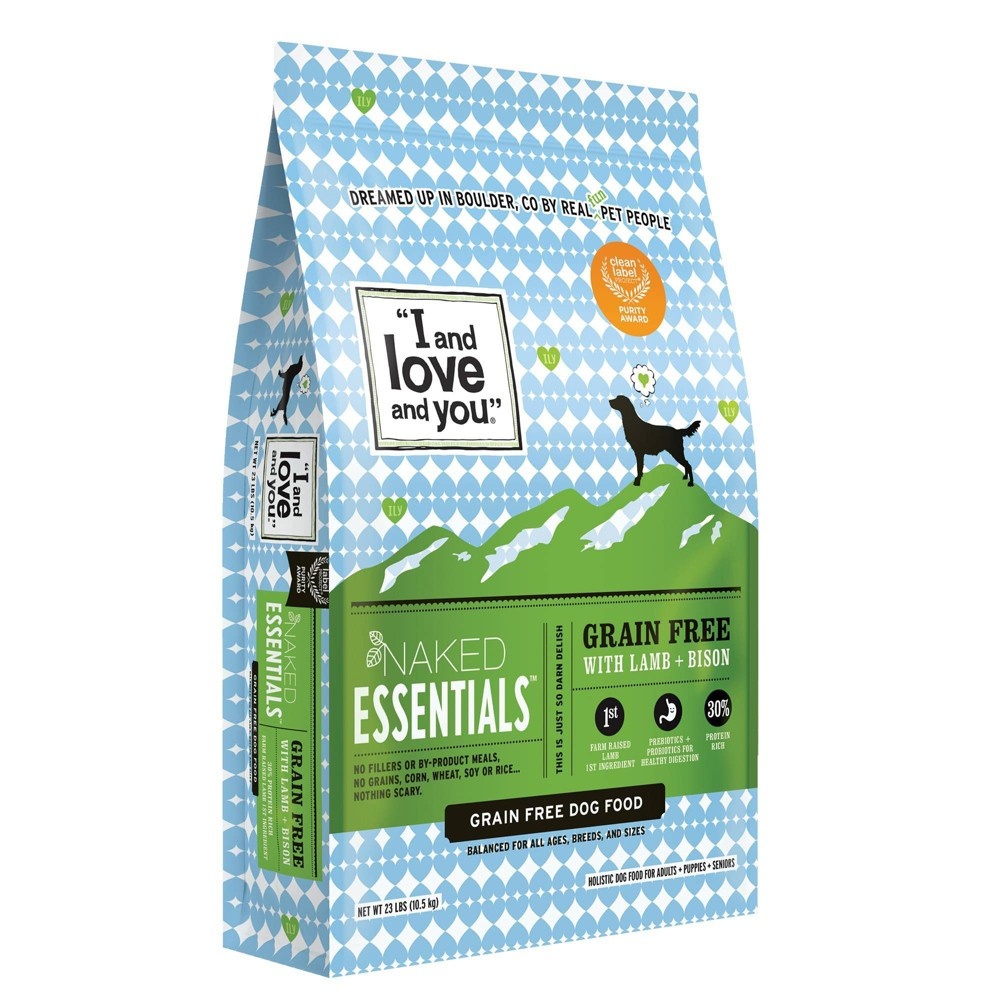 slide 3 of 5, I and Love and You Naked Essentials Grain Free with Lamb & Bison Holistic Dry Dog Food - 23lbs, 23 lb