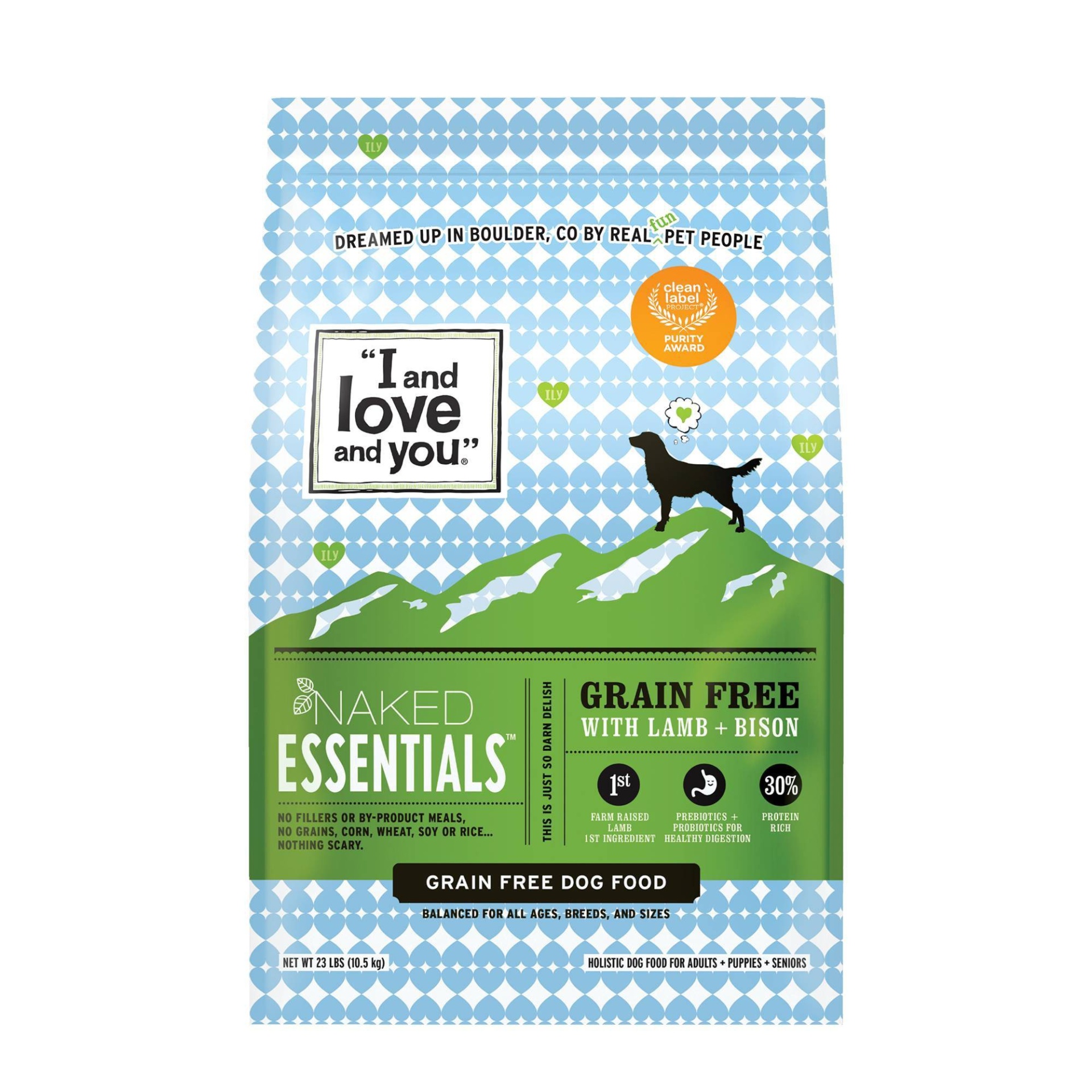 slide 1 of 5, I and Love and You Naked Essentials Grain Free with Lamb & Bison Holistic Dry Dog Food - 23lbs, 23 lb
