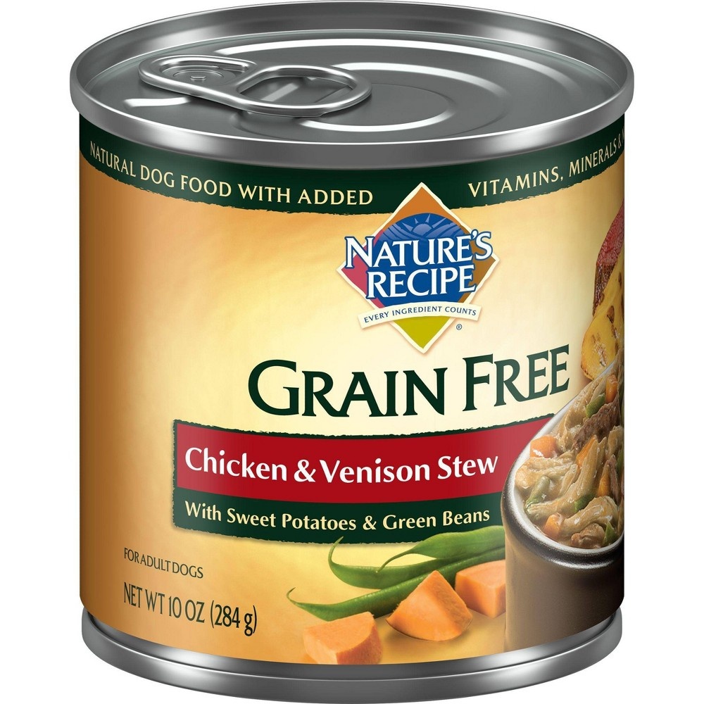 slide 4 of 4, Nature's Recipe Grain Free Stew Wet Dog Food Chicken & Venison Stew with Sweet Potatoes & Green Beans, 10 oz