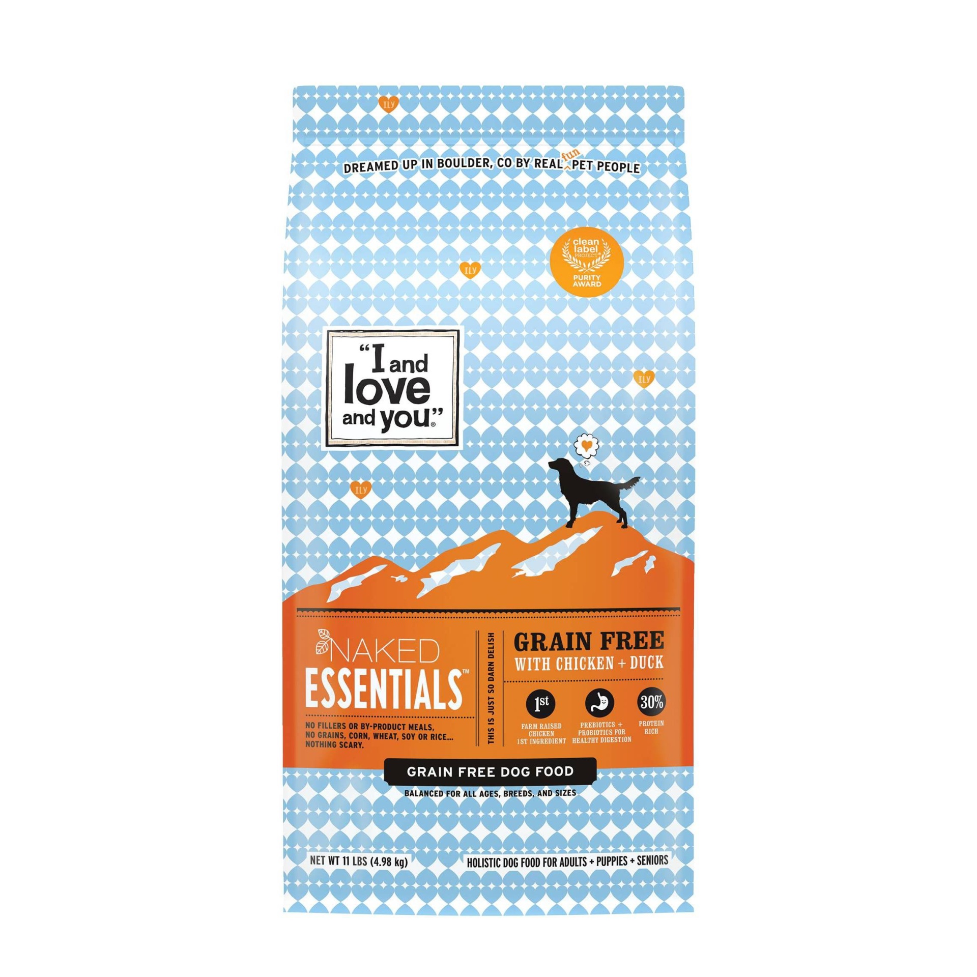 slide 1 of 5, I and Love and You Naked Essentials Grain Free with Chicken & Duck Holistic Dry Dog Food - 11lbs, 11 lb