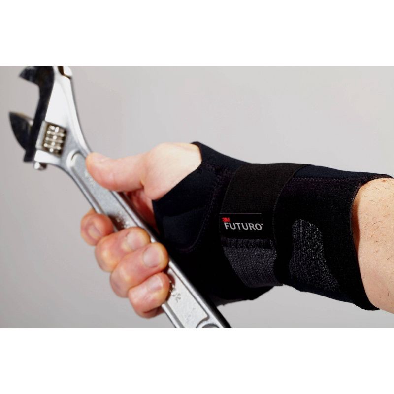 slide 8 of 8, FUTURO Compression Stabilizing Wrist Brace, Right Hand Wrist Support, S/M - 1pk, 1 ct