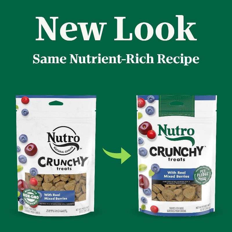 slide 10 of 13, Nutro Crunchy Dog Treats with Blueberry, Cranberry and Fruits - 10oz, 10 oz