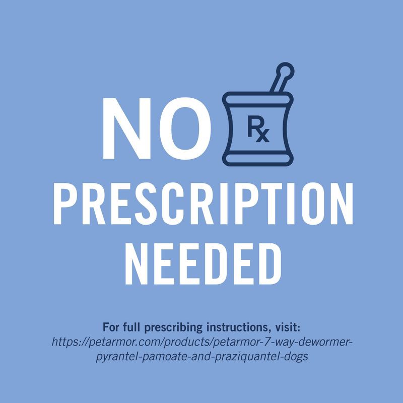 slide 4 of 7, PetArmor 7-Way Deworm Dog Insect Treatment for Dogs Weighing 6-25lbs, 6 ct; 25 lb