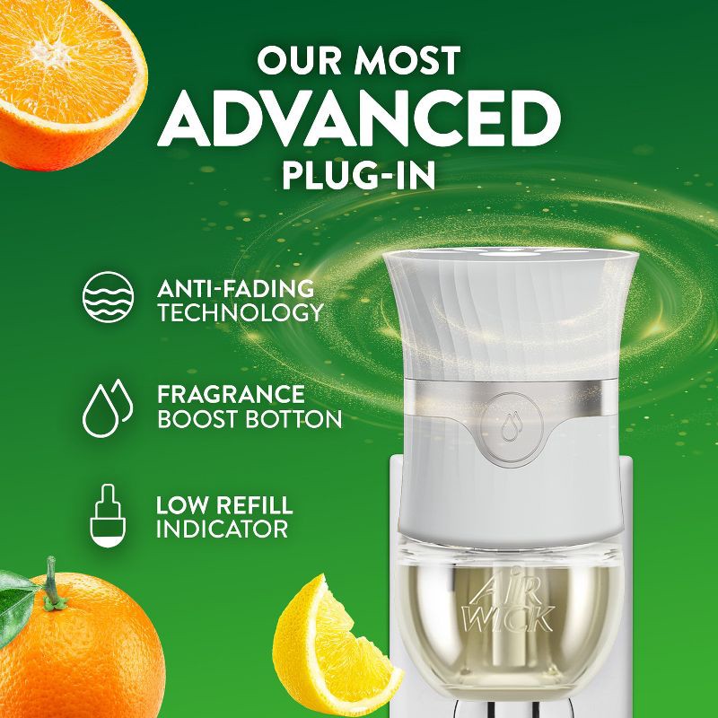 slide 5 of 9, Air Wick Scented Oil Pure Sparkling Air Freshener Refill - Citrus - 1.34 fl oz/2pk, 2 ct; 1.34 fl oz