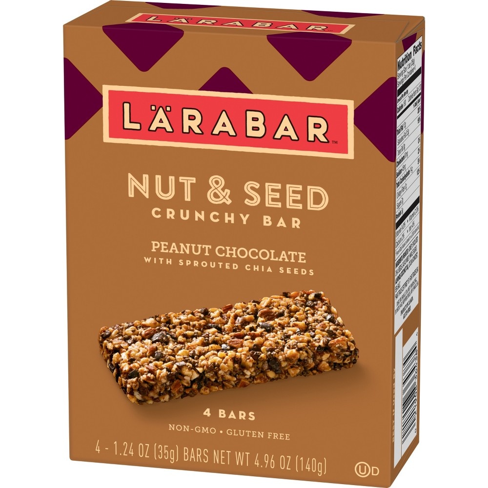 slide 3 of 3, LÄRABAR Peanut Chocolate with Sprouted Chia Seeds Nut & Seed Crunchy Bar, 4.96 oz