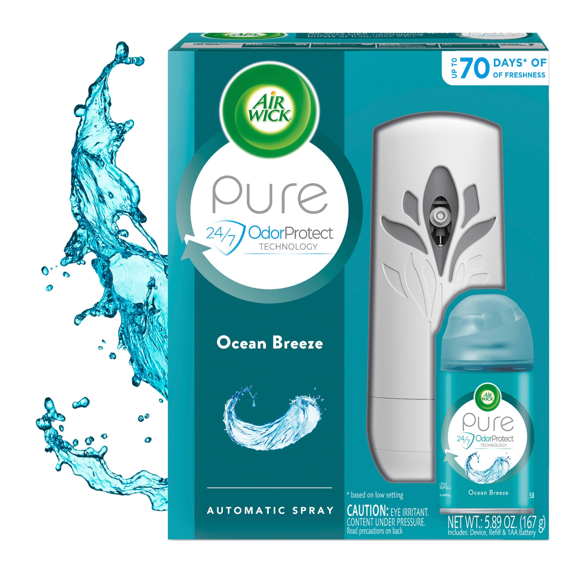 slide 1 of 6, Air Wick Freshmatic Ultra Pure Ocean Breeze Air Freshener - 5.89oz, 5.89 oz