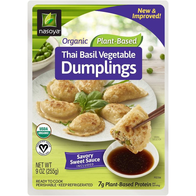 slide 1 of 3, Nasoya Organic Vegan Thai Basil Vegetable Dumplings - 9oz, 9 oz