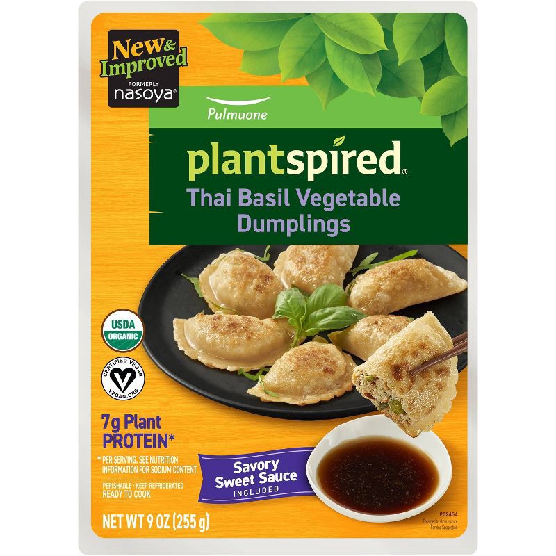 slide 1 of 3, Nasoya Organic Vegan Thai Basil Vegetable Dumplings - 9oz, 9 oz