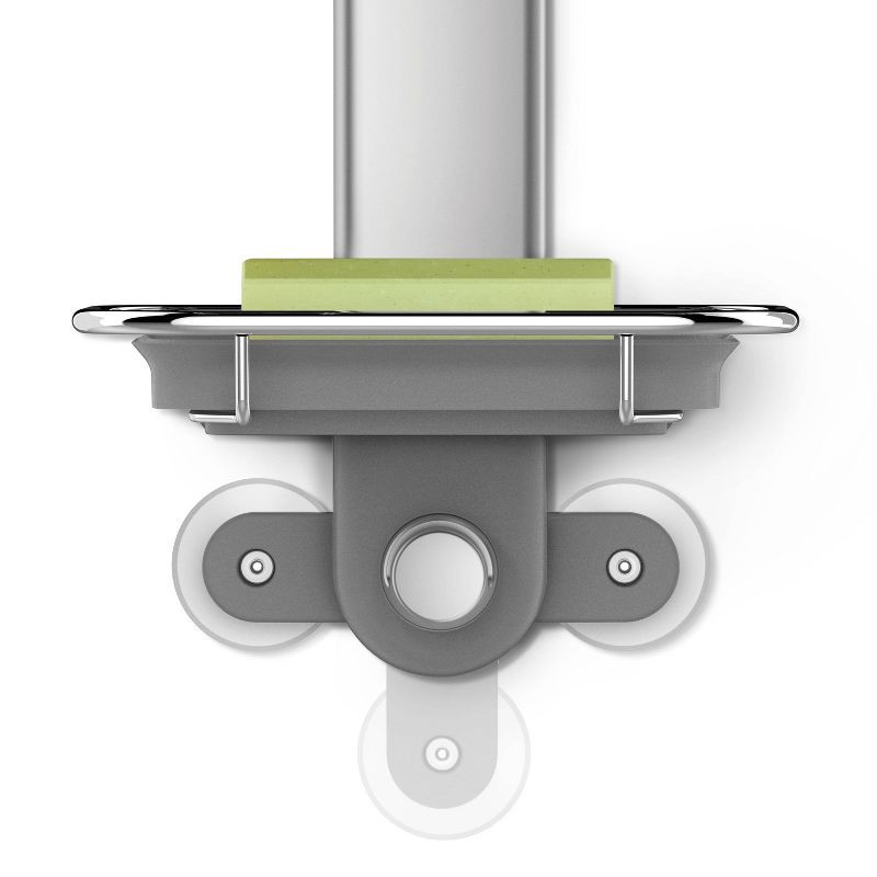 slide 5 of 8, simplehuman Medium Adjustable Shower Caddy - Stainless Steel/Anodized Aluminum: Bath Organizer, Rustproof Shelf, 1 ct