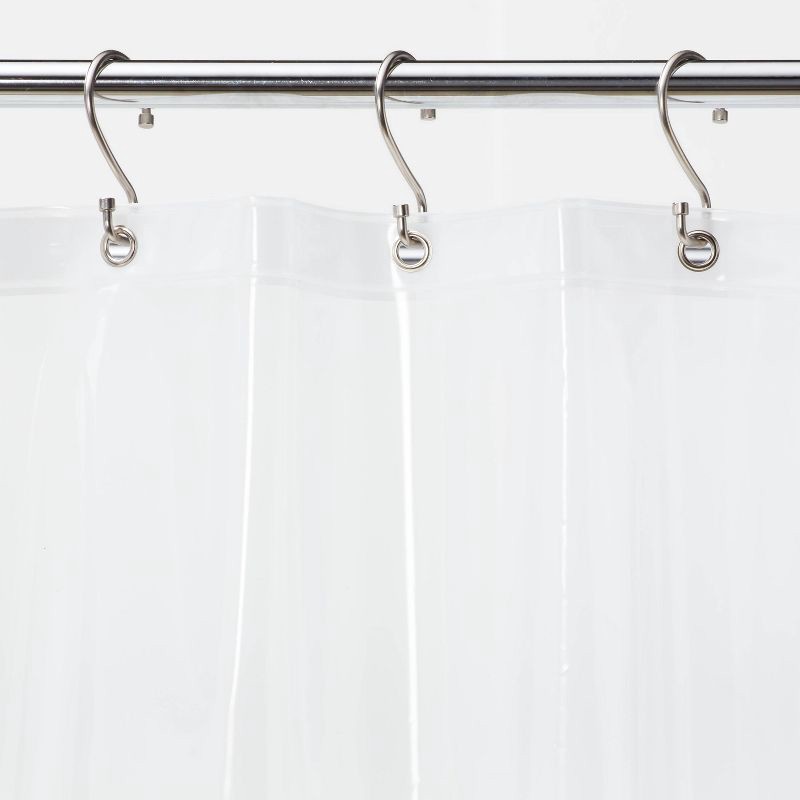 slide 3 of 4, 1pk PEVA Medium Weight Shower Liner Clear - Made By Design™, 1 ct