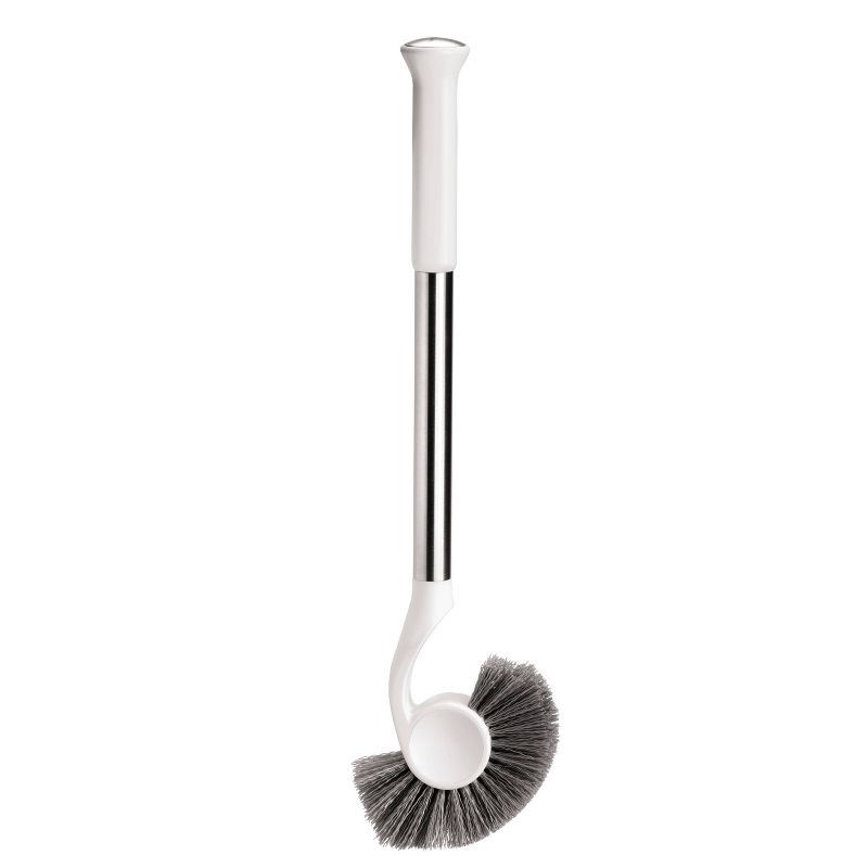 slide 4 of 6, simplehuman Toilet Brush with Magnetic Caddy Holder - White Steel: Stainless Steel & Plastic, 2-Year Warranty, 1 ct