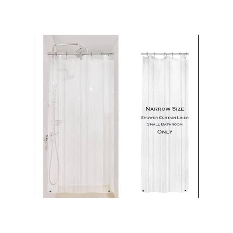 slide 5 of 5, 54"x78" Stall Size Medium Weight PEVA Shower Liner Clear - Threshold™: 100% PEVA, Waterproof, Grommet Top Design, 1 ct