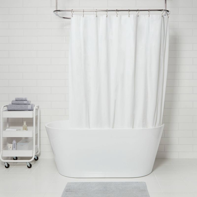 slide 2 of 4, PEVA Medium Weight Shower Liner White - Made By Design™, 1 ct