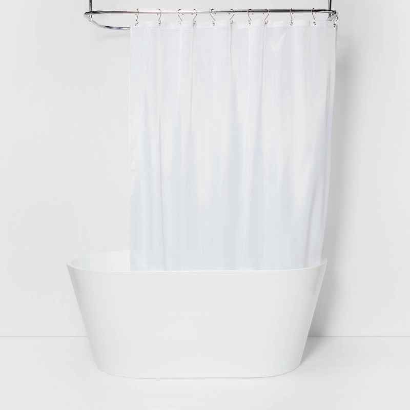 slide 1 of 4, Fabric Medium Weight Shower Liner White - Made By Design, 1 ct