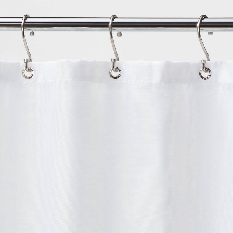 slide 3 of 4, Fabric Medium Weight Shower Liner White - Made By Design, 1 ct