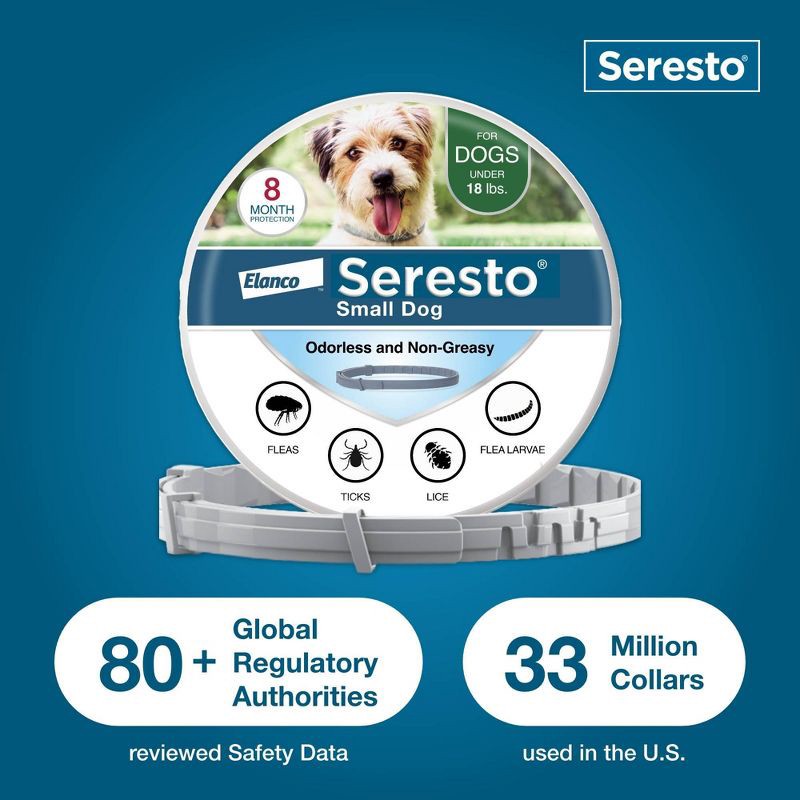 slide 7 of 10, Seresto Flea & Tick Dog Insect Prevention Collar - S, 1 ct