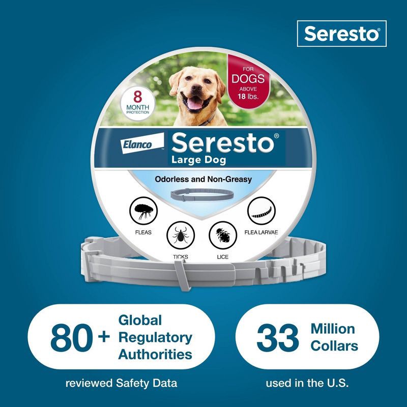 slide 7 of 10, Seresto Flea & Tick Dog Insect Prevention Collar - L, 1 ct