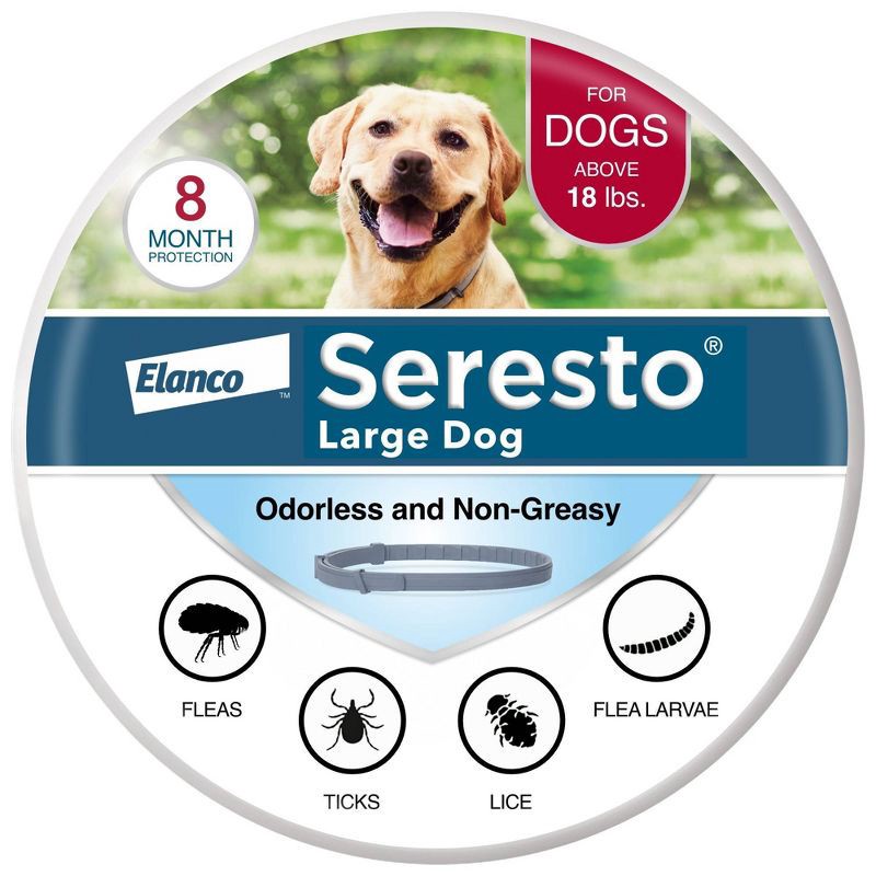 slide 1 of 10, Seresto Flea & Tick Dog Insect Prevention Collar - L, 1 ct