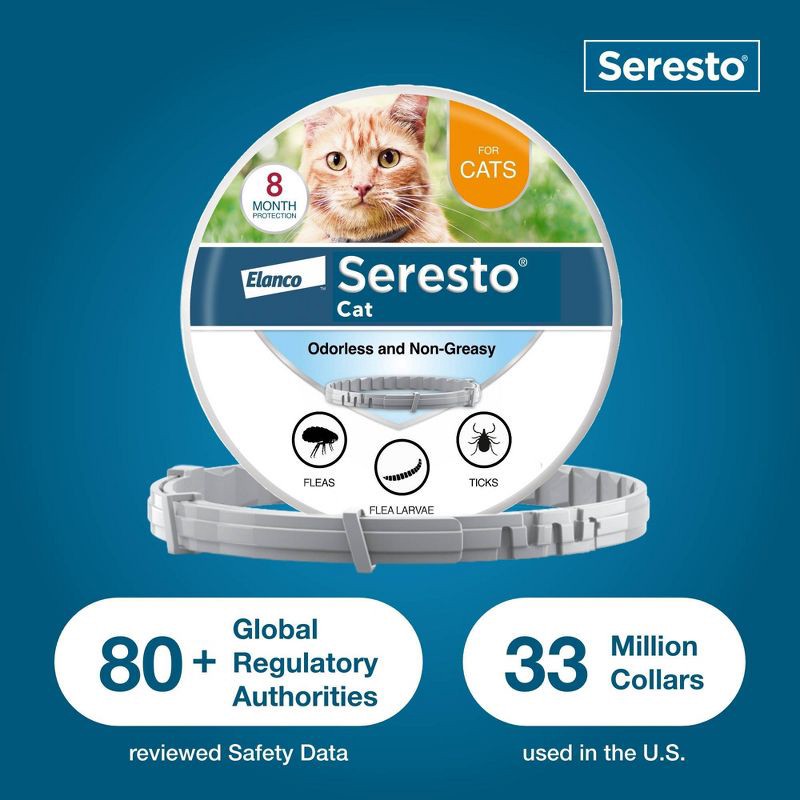 slide 7 of 9, Seresto Flea & Tick Cat Insect Prevention Collar, 1 ct