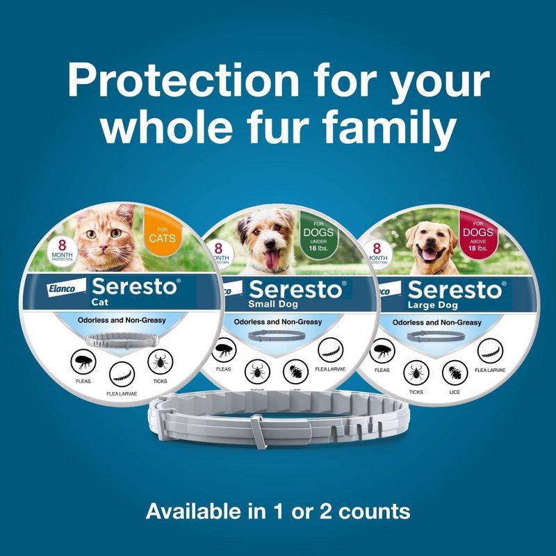 slide 9 of 9, Seresto Flea & Tick Cat Insect Prevention Collar, 1 ct