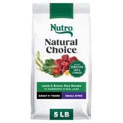 Nutro Natural Choice Lamb, Vegetable and Rice Flavor Small Bites Adult Dry Dog Food - 5lbs