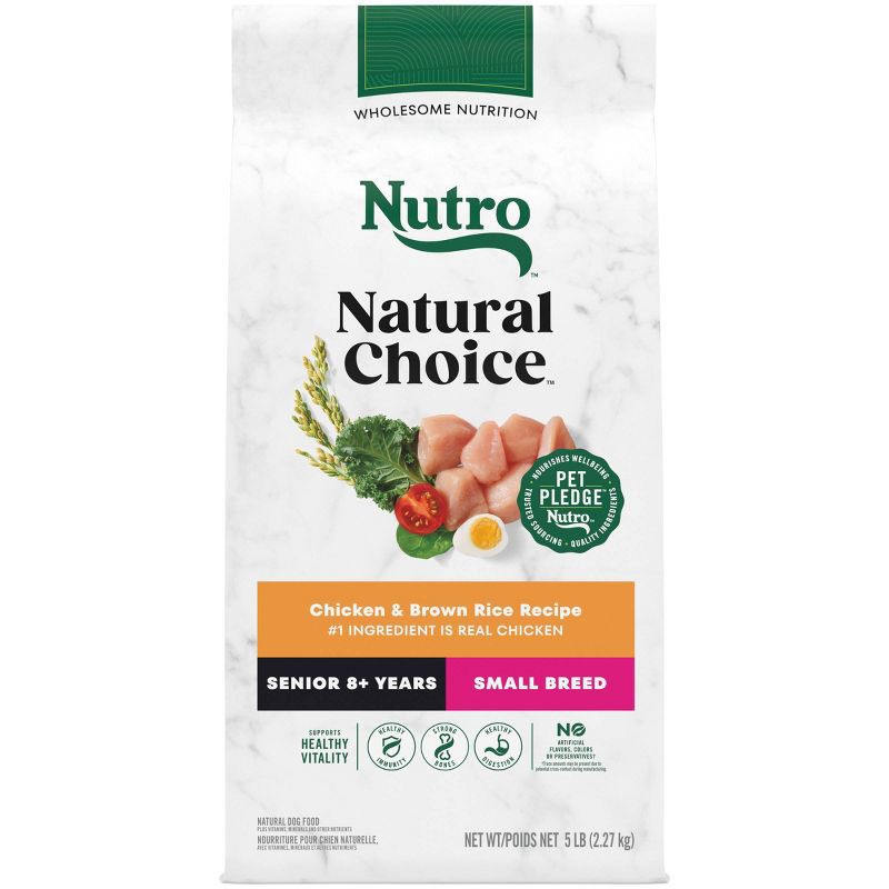 slide 1 of 13, Nutro Natural Choice Chicken & Brown Rice Senior Small Breed Dry Dog Food - 5lbs, 5 lb