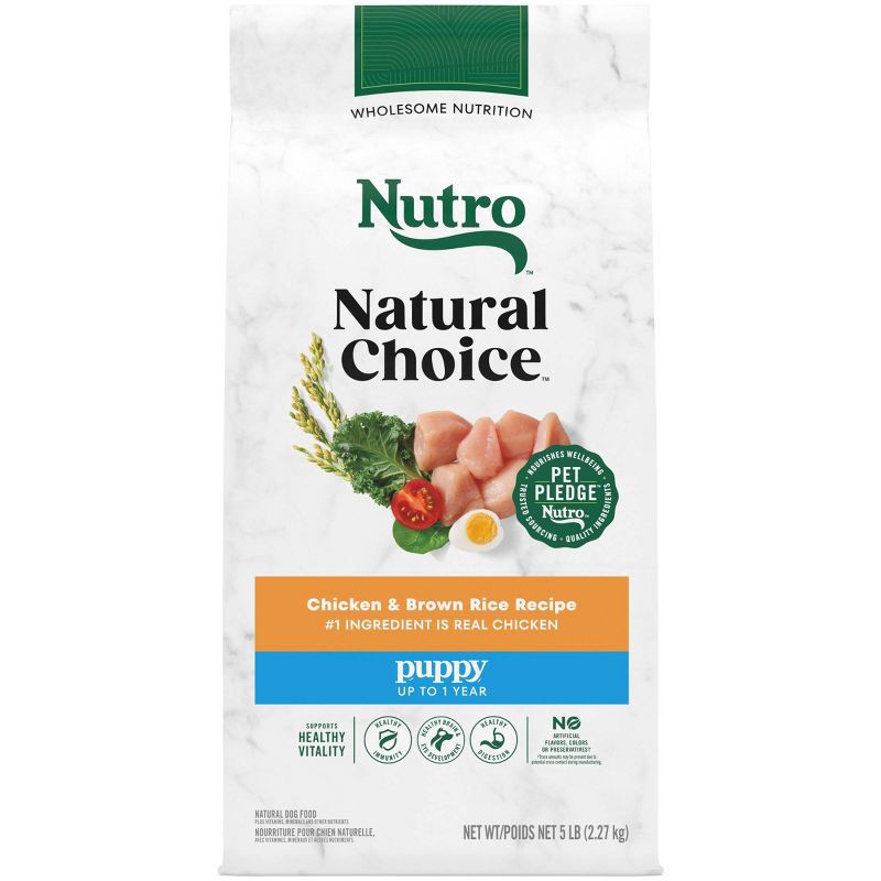 slide 1 of 13, Nutro NATURAL CHOICE Puppy Chicken & Brown Rice Recipe Dry Dog Food - 5lbs, 5 lb