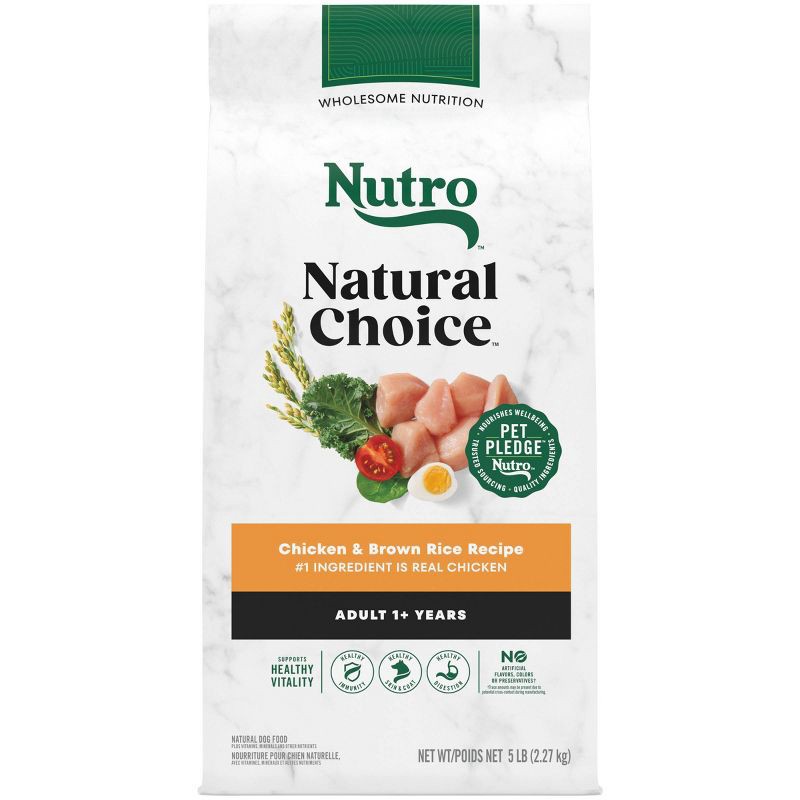 slide 1 of 13, NUTRO Natural Choice Chicken and Brown Rice Recipe Adult Dry Dog Food - 5lbs, 5 lb