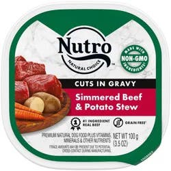 Nutro Grain Free Cuts In Gravy Wet Dog Food Simmered Beef & Potato Stew - 3.5oz