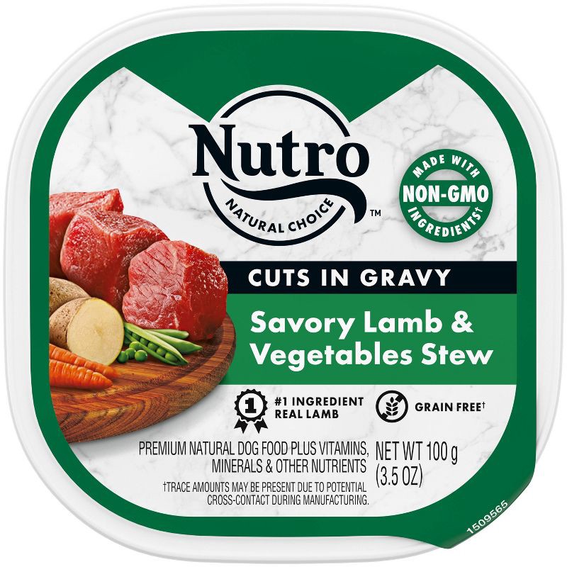 slide 1 of 11, Nutro Grain Free Cuts In Gravy Wet Dog Food Savory Lamb & Vegetables Stew - 3.5oz, 3.5 oz