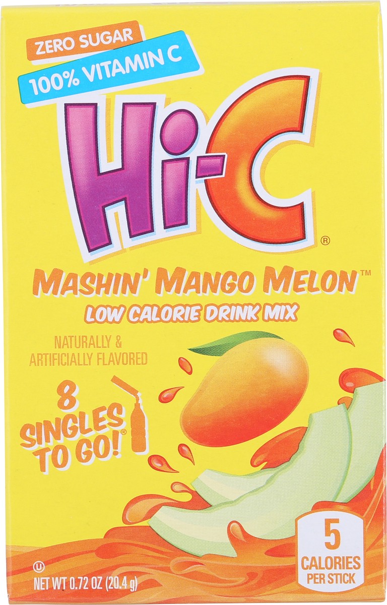 slide 1 of 13, Hi-C Low Calorie 8 Singles To Go Mashin' Mango Melon Drink Mix - 8 ct, 8 ct