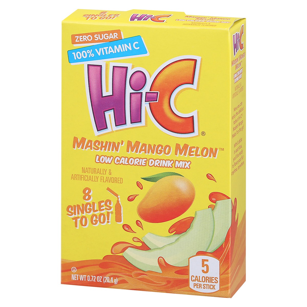 slide 7 of 13, Hi-C Low Calorie 8 Singles To Go Mashin' Mango Melon Drink Mix - 8 ct, 8 ct