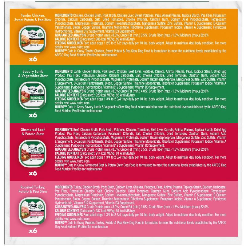 slide 2 of 11, Nutro Natural Grain-Free Beef, Lamb, Chicken, Turkey Adult Wet Dog Food - 3.5oz/24ct, 3.5 oz, 24 ct