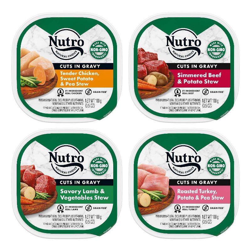 slide 5 of 11, Nutro Natural Grain-Free Beef, Lamb, Chicken, Turkey Adult Wet Dog Food - 3.5oz/24ct, 3.5 oz, 24 ct