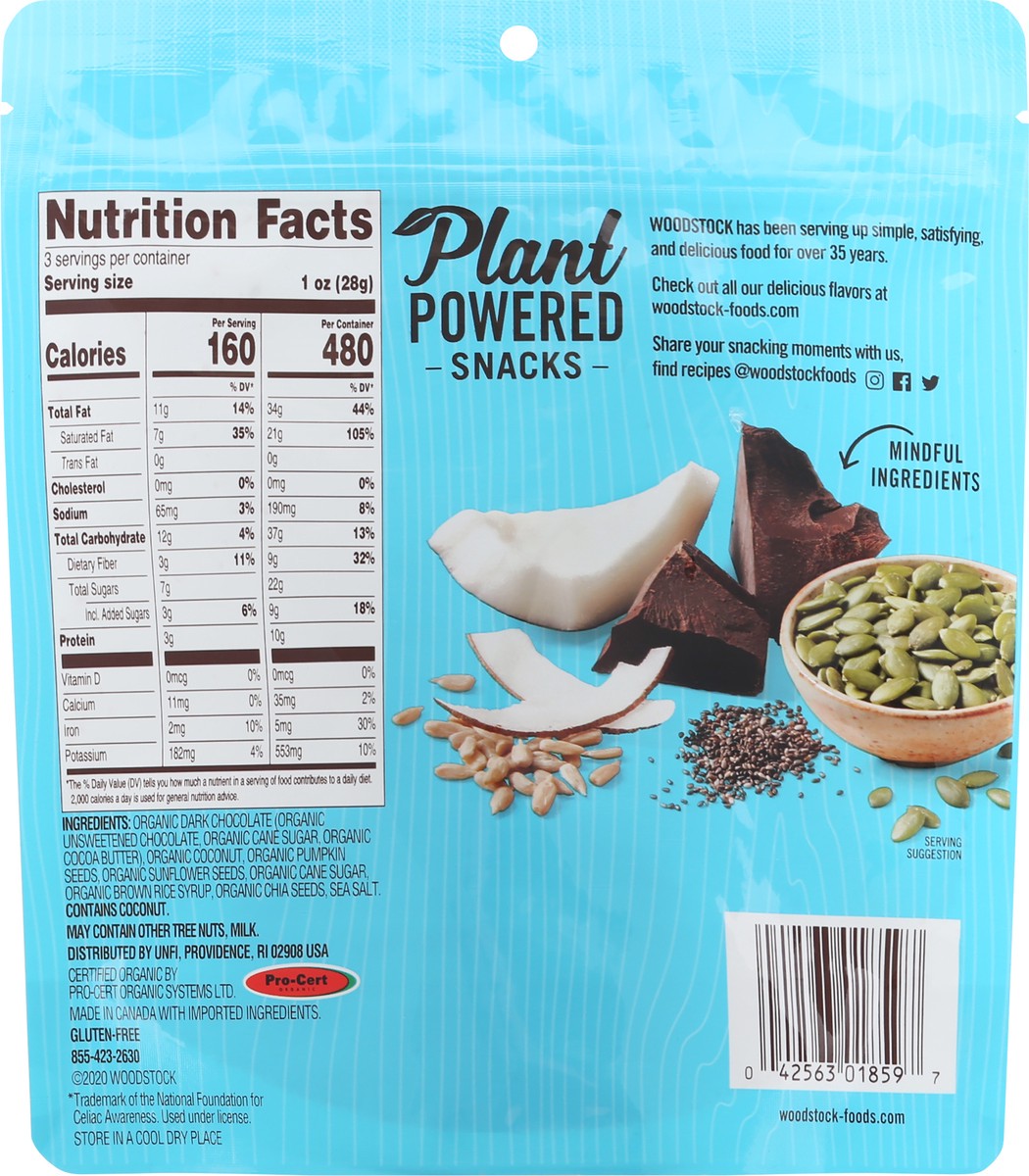 slide 9 of 12, Woodstock Organic Dark Chocolate Coconut Clusters 3 oz, 3 oz