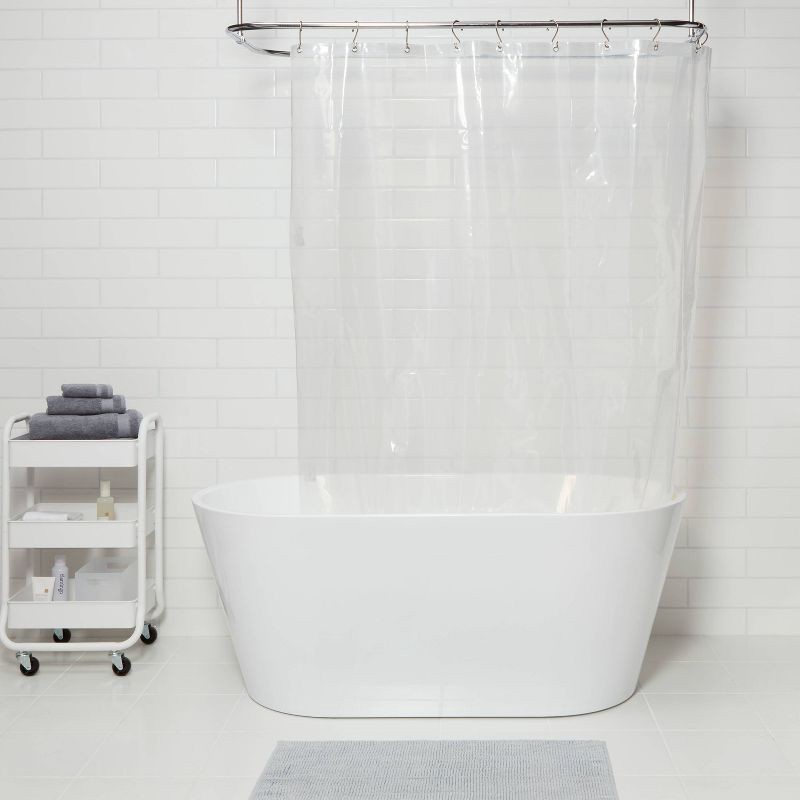 slide 2 of 4, PEVA Heavy Weight Shower Liner Clear - Made By Design™, 1 ct