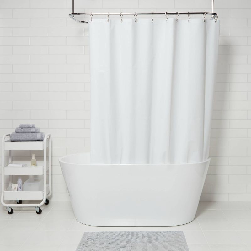 slide 2 of 4, PEVA Heavy Weight Shower Liner White - Made By Design™, 1 ct