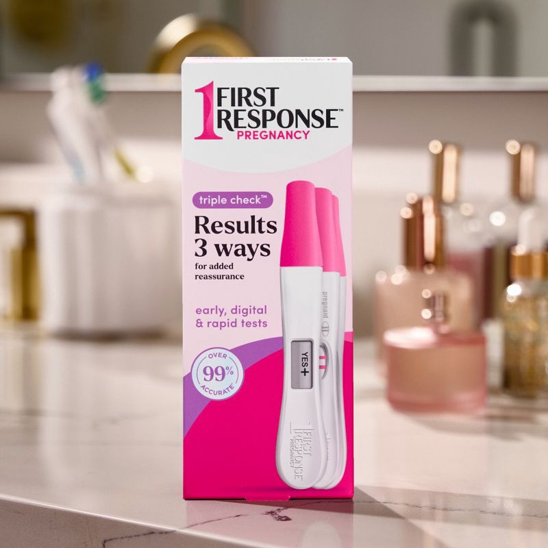 slide 2 of 10, First Response Triple Check Pregnancy Test - 3ct, 3 ct