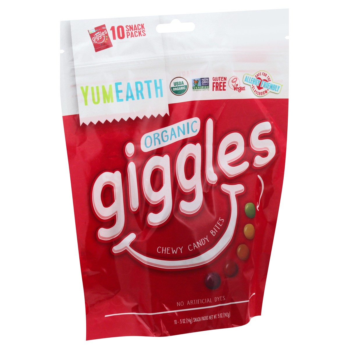 slide 2 of 9, YumEarth Giggles Organic Chewy Candy Bites 10 ea, 10 ct