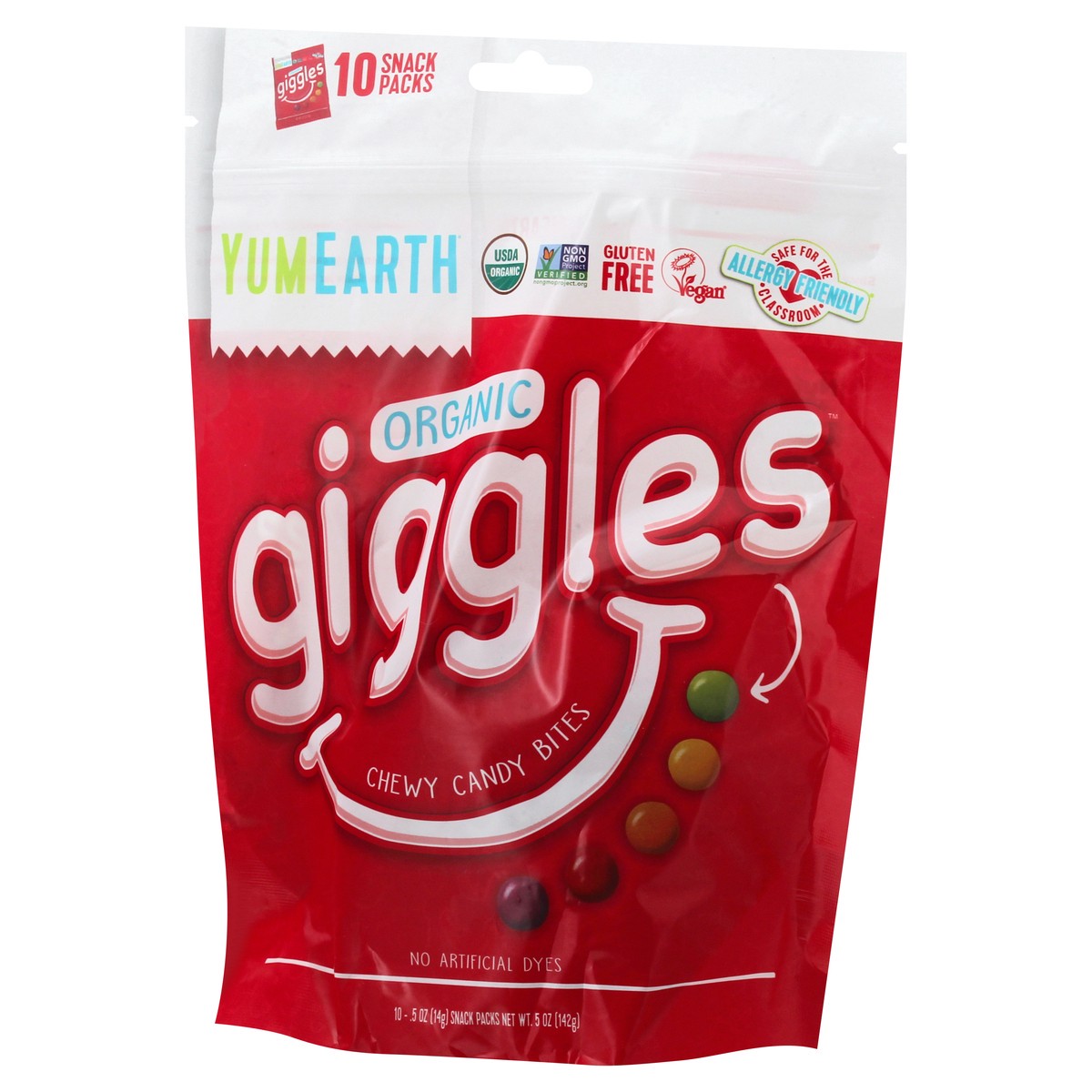 slide 3 of 9, YumEarth Giggles Organic Chewy Candy Bites 10 ea, 10 ct