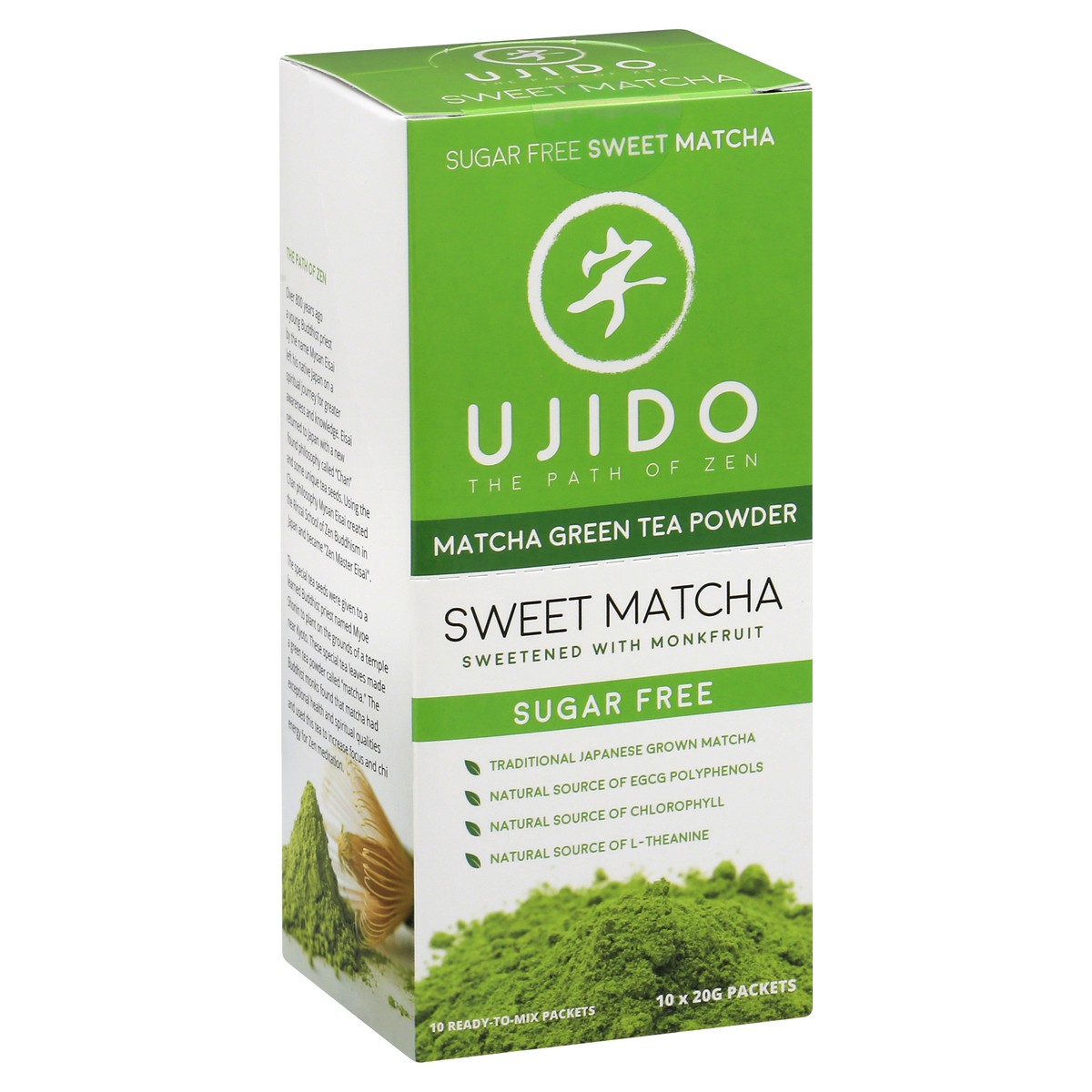 slide 2 of 9, Ujido Green Tea Powder 10 ea, 10 ct