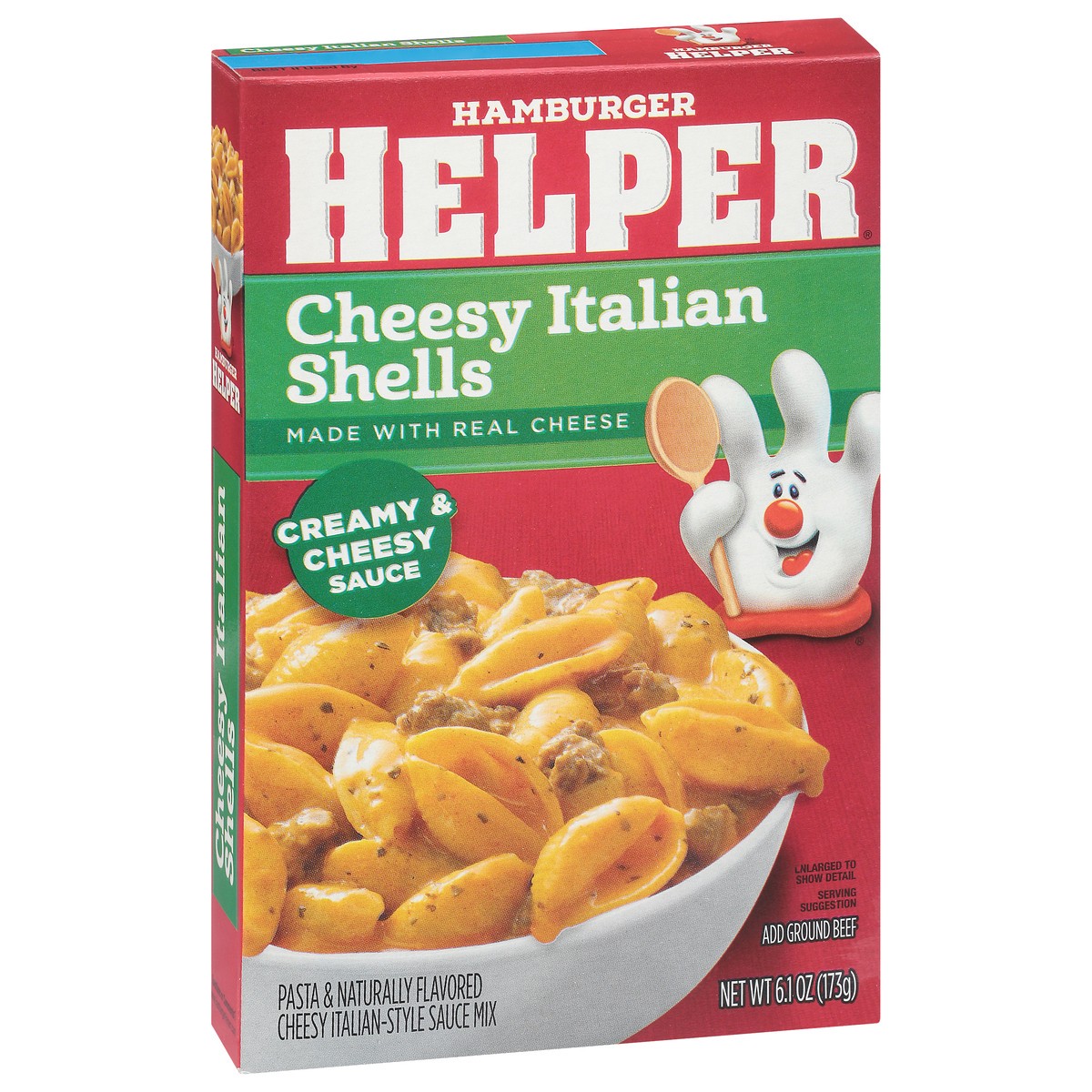 slide 12 of 14, Hamburger Helper Cheesy Italian Shells Pasta & Sauce Mix 6.1 oz, 6.1 oz