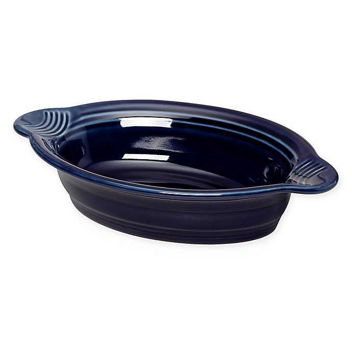 slide 1 of 3, Fiesta Oval Individual Casserole Dish - Cobalt Blue, 1 ct