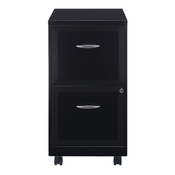 slide 7 of 8, Realspace 18''D 2-Drawer Metal Mobile Vertical File Cabinet, Black, 1 ct