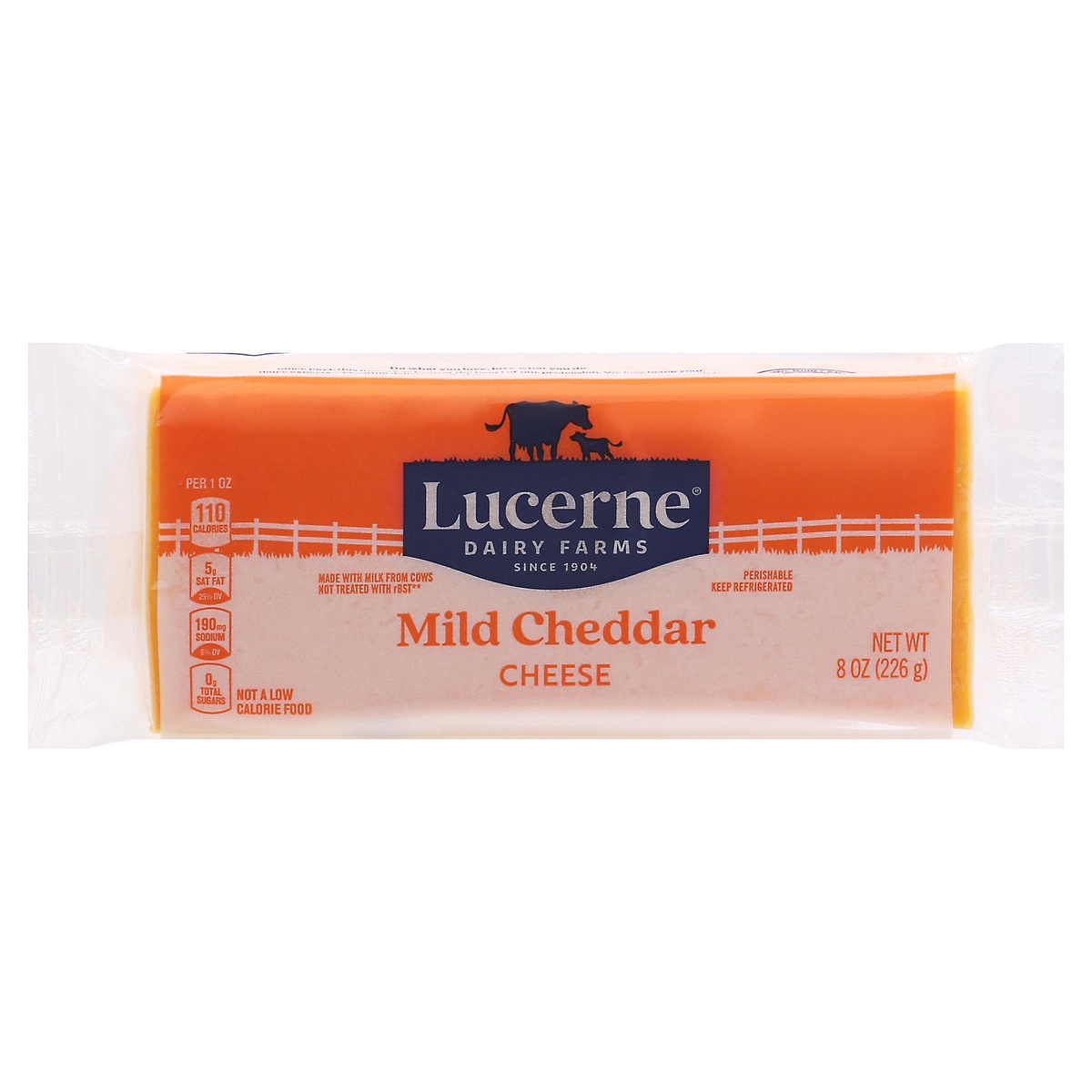 slide 1 of 9, Lucerne Dairy Farms Lucerne Cheese Mild Cheddar - 8 Oz, 8 oz