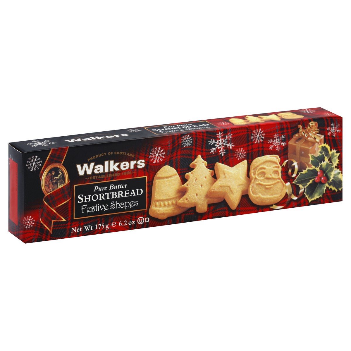slide 5 of 5, Walker's Pure Butter Festive Shapes Shortbread, 6.2 oz
