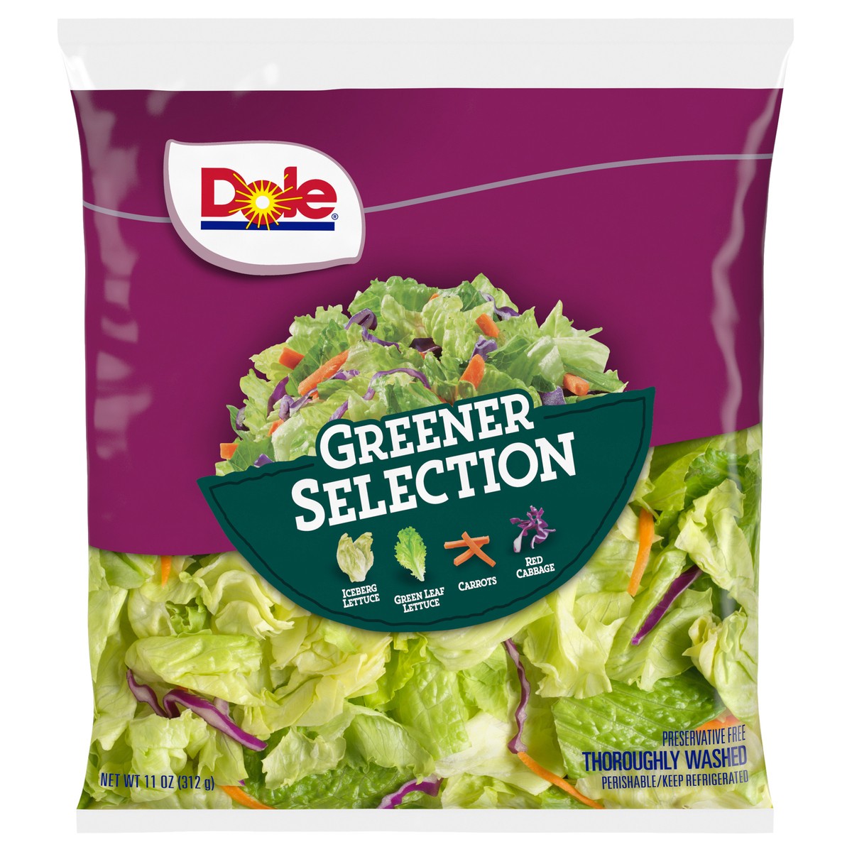 slide 1 of 7, Dole Salad Greener Selection, 11 oz, 11 oz