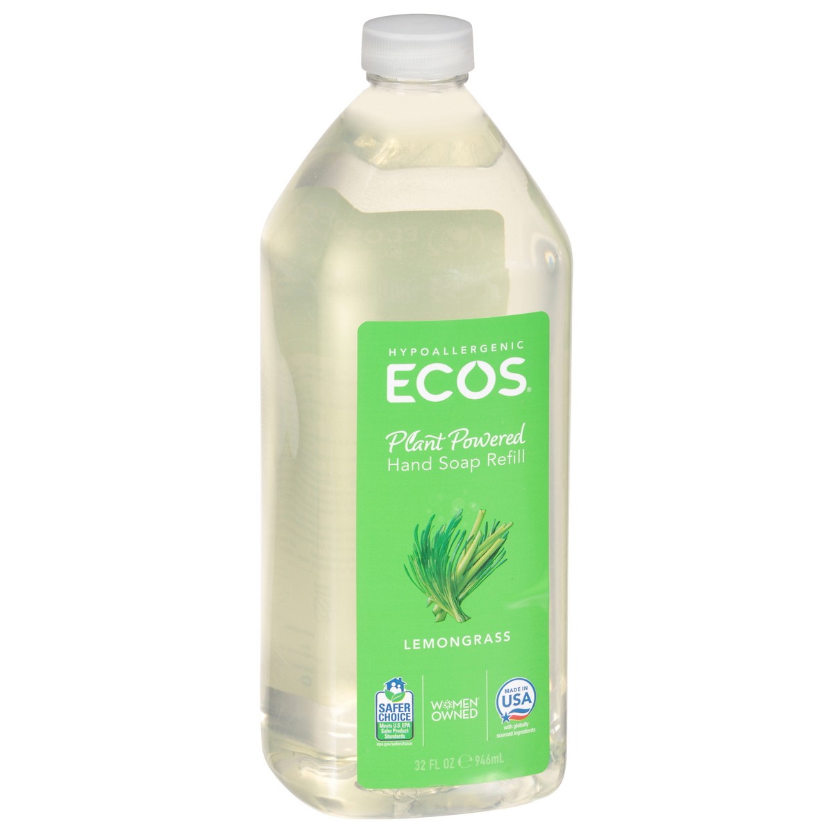 slide 8 of 11, Ecos Refill Lemongrass Hand Soap 32 fl oz, 32 fl oz