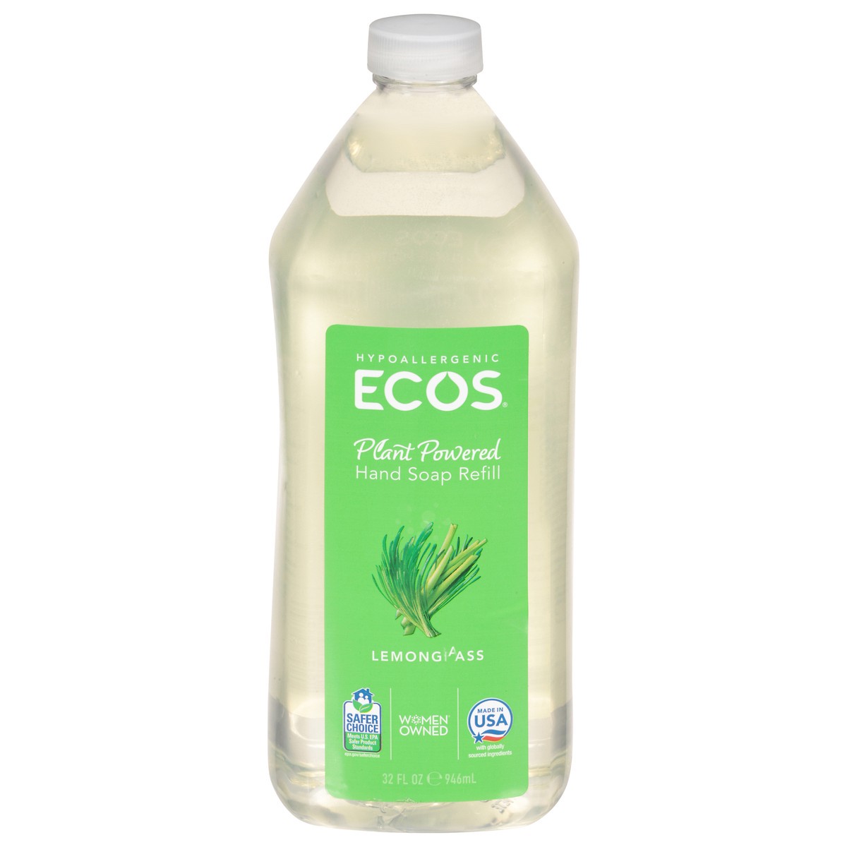 slide 1 of 11, Ecos Refill Lemongrass Hand Soap 32 fl oz, 32 fl oz